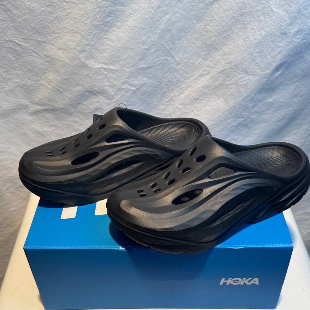 🆕 Hoka Black Slip-On Sandals